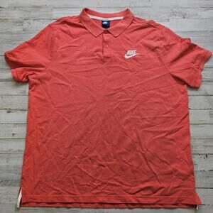 Men's Nike Cotton Standard Fit Polo Shirt XXL - Coral - Golf Casual